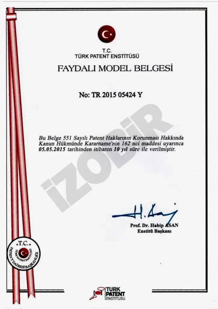 Faydalı Model Belgesi — belge görseli