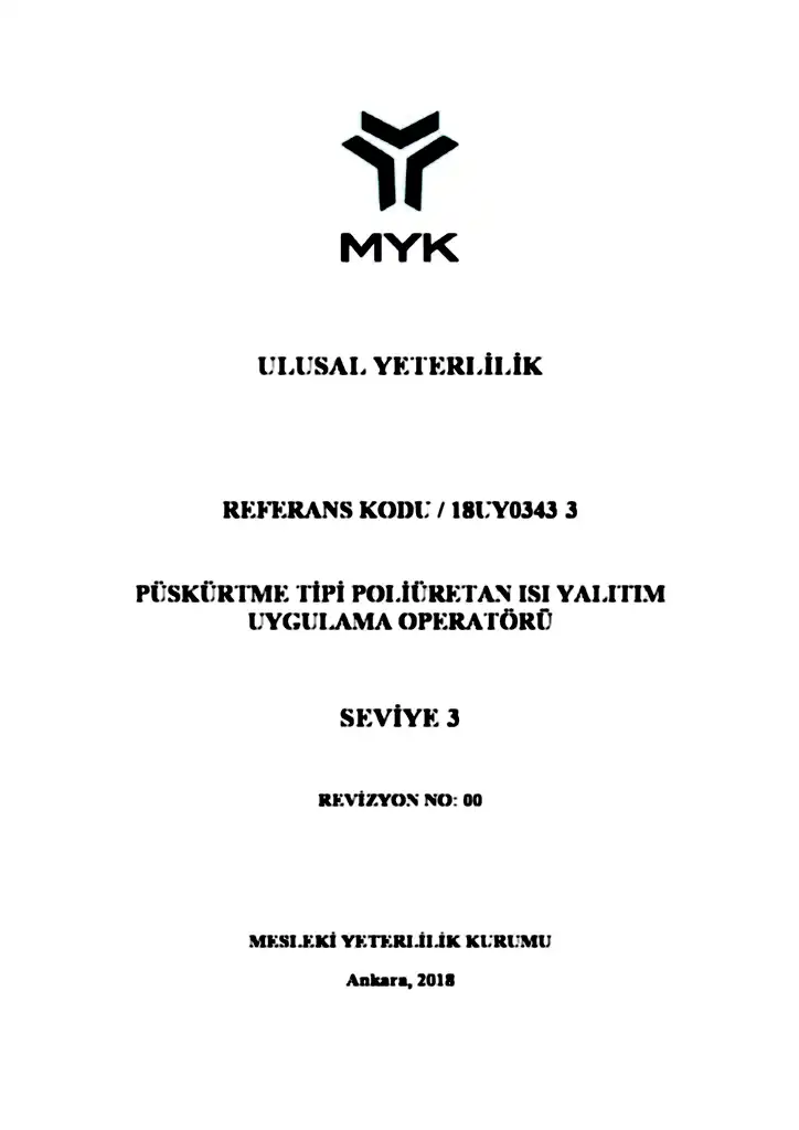 Ulusal Yeterlilik Belgesi — belge görseli